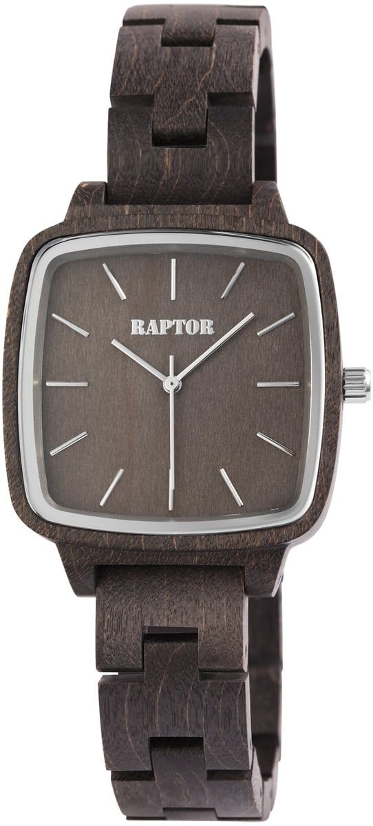 Raptor Dameshorloge sandelhout Angy, mineraalglas