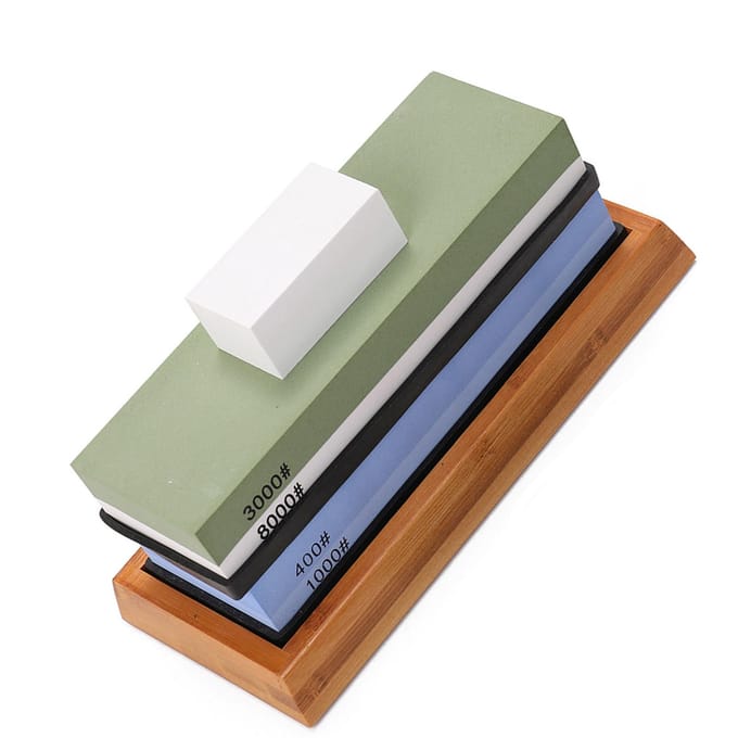 2 Zijden Korrel 400 1000 3000 8000 Messenslijpsteen Set Huishoudelijk Messenslijper Kit beige