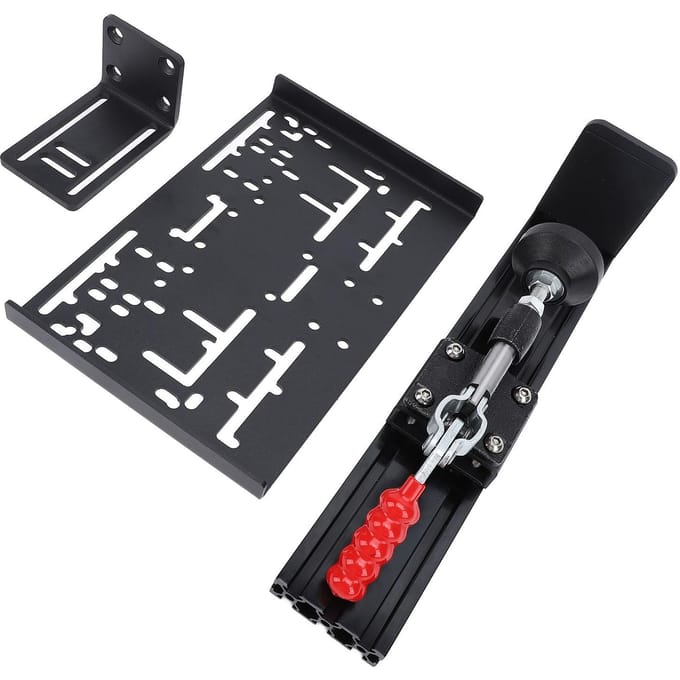 PC USB Simulator Schakelpook Handrem met Quick Release Bureaubevestiging L-vormige Klemhendel Kit voor G black