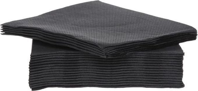 Cosy & Trendy Servetten Zwart 25 x 25 cm - 40 Stuks