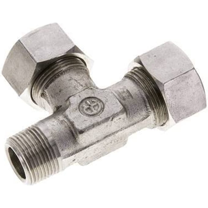 18L & M22x1.5 (con) RVS L-vorm Snijringkoppeling Buitendraad 315bar ISO 8434-1