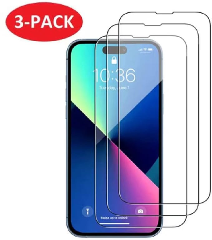 Geschik voor iPhone 14 screenprotector van gehard glas (3-pack)
