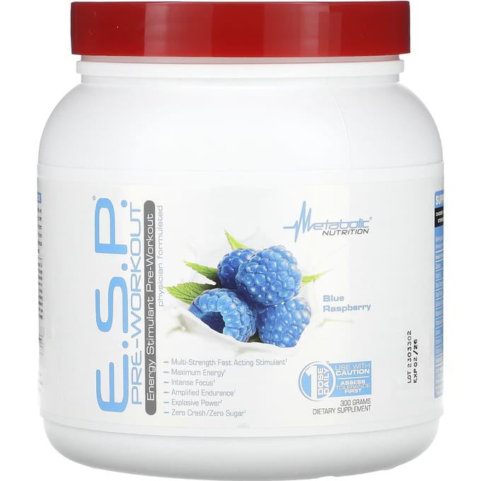 E.S.P Pre Workout, Blauwe Framboos, 300 G