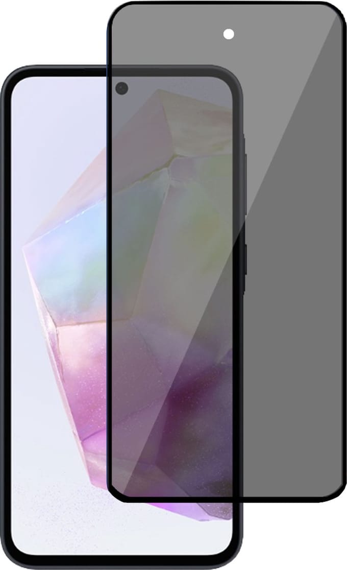 Privé Screenprotector geschikt voor Samsung Galaxy A35 / A55 Screenprotector - Privacy Beschermglas - Privacy Proteqt+