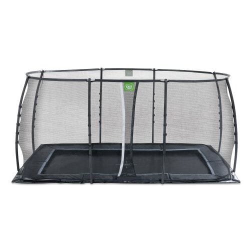 EXIT Dynamic Trampoline 244x427cm - met Veiligheidsnet - Groundlevel - groundlevel Trampoline - Rechthoekig - Voor Kinderen - Zwart