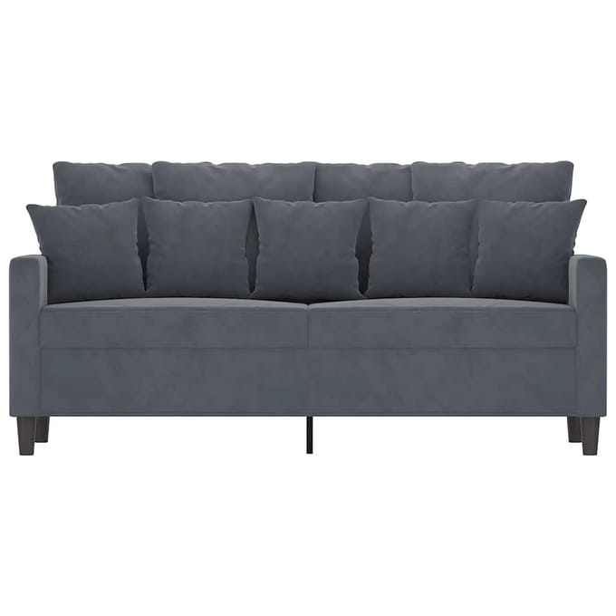 vidaXL - Tweezitsbank - 140 - cm - fluweel - donkergrijs