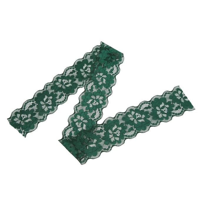 Ruban Dentelle 10yd Long 2.6in Large Doux Respectueux de la Peau Durable Coupe Facile Large Application Style Élégant Couture vert