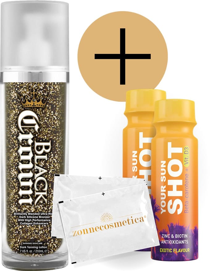 Devoted Creations - Black Crown + 2 Your Sun Shots + 2 Verfrissingsdoekjes