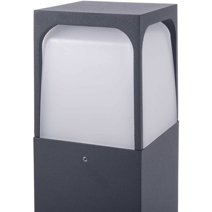 Forlight sokkellamp Veta, hoogte 50 cm, zwart, aluminium