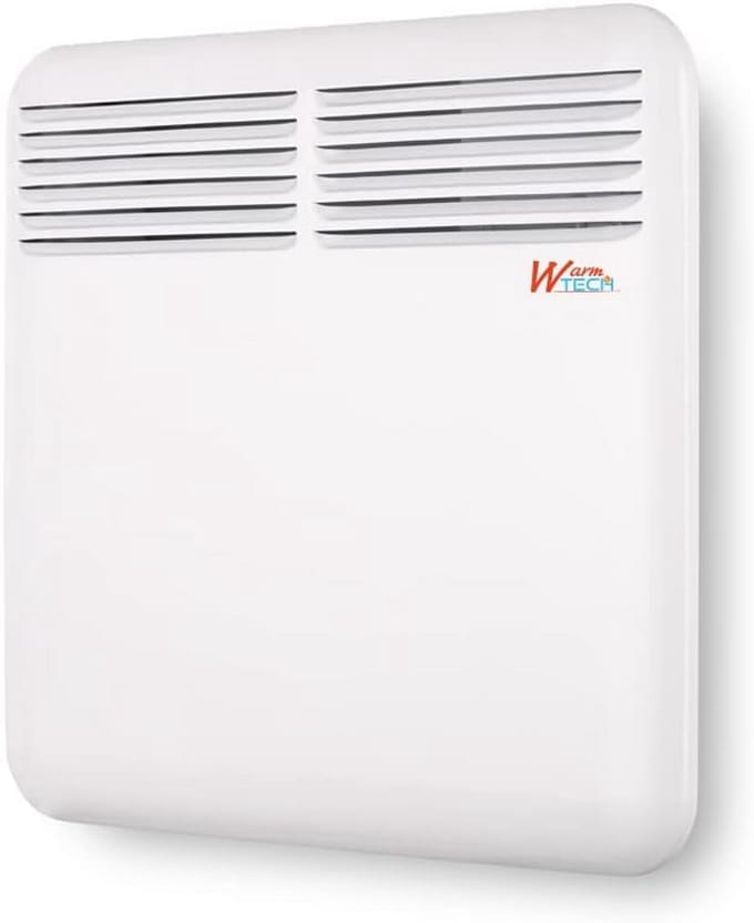 Convector kachel - Wandpaneel kachel - Ruimte verwarmen - Elektronische thermostaat - 1000W - Wit