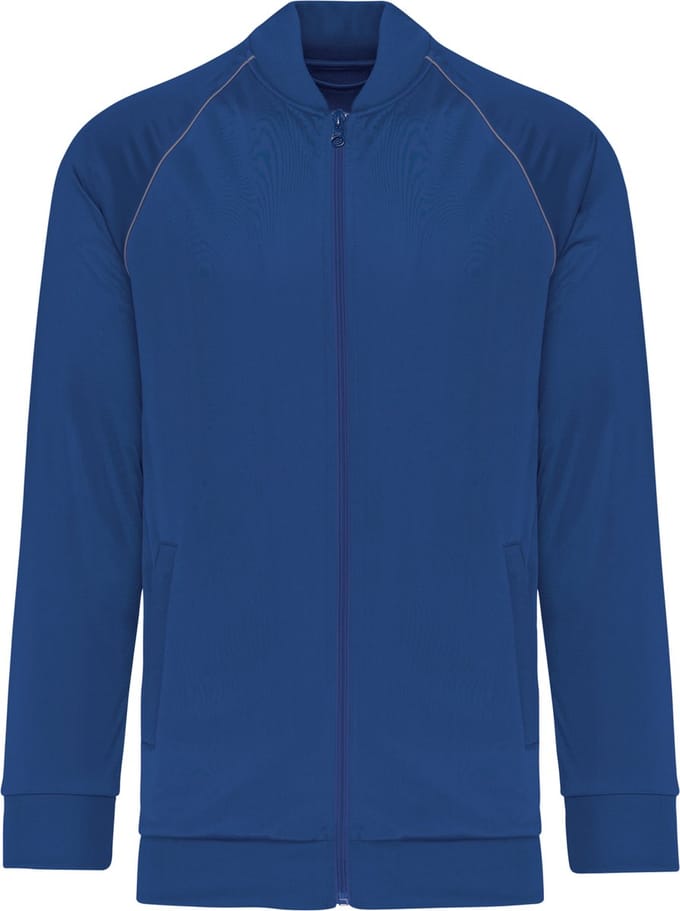 PROACT® Unisex trainingsjas met rits en biesje PA384 - Dark Royal Blue - M