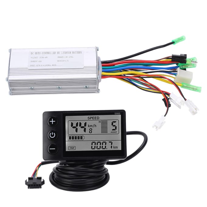 3648V 500750W Elektrische Fiets Scooter Borstelloze Controller Kit met LCD 866 Display Meter 22A9 gray