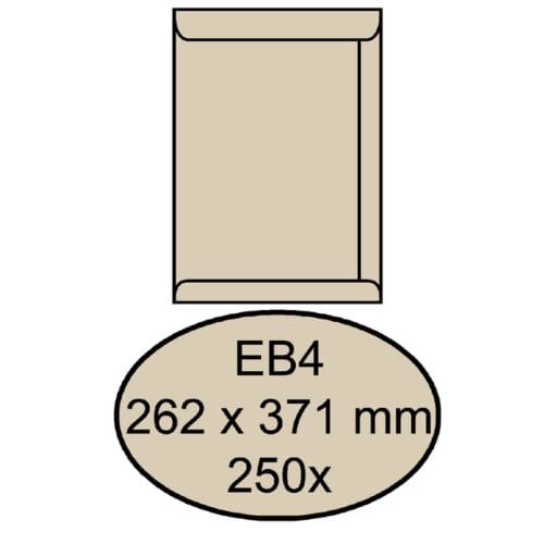Envelop Quantore akte EB4 262x371mm cremekraft 250 stuks