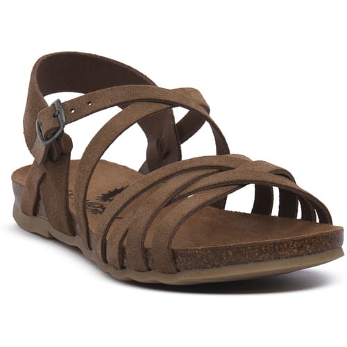 cosmos - 6106807 - Platte sandalenDames Sandalen - Kleur: Bruin - Maat: 37