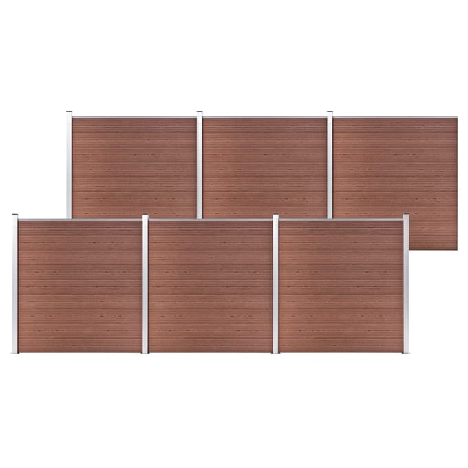 vidaXL - Schutting - 1045x186 - cm - HKC - bruin