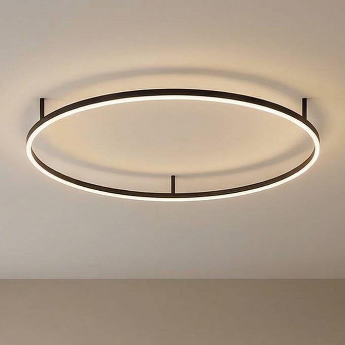 Ideal Lux LED plafondlamp Oracle Slim Ø 90 cm zwart 3.000K