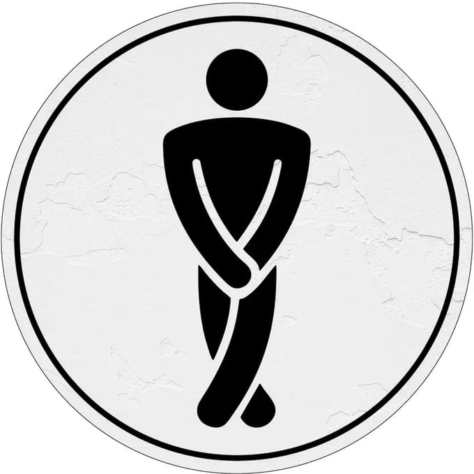 Heren WC bordje | Forex Re materiaal | 20 cm