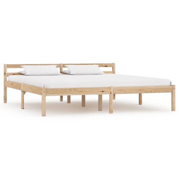 vidaXL - Bedframe - massief - grenenhout - 160x200 - cm