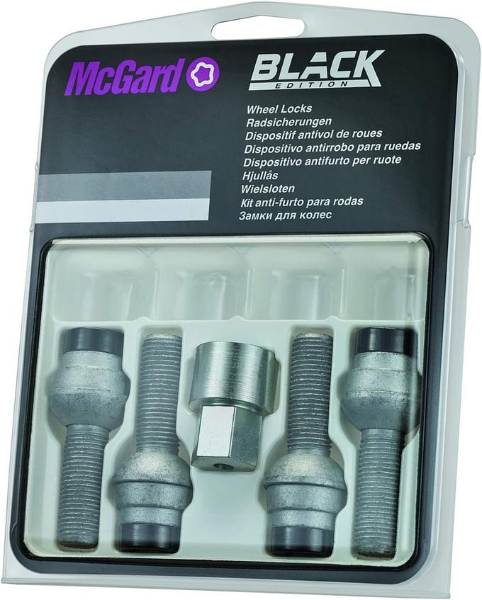 Zwarte Wielslotbouten M14 x 1,5 Radius M14 AS 37,1 mm (Set van 4)