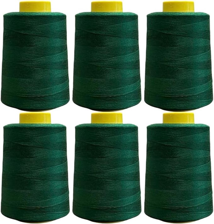6 Rollen Sterk Polyester Naaigaren (4500m) - Groen Universeel Naai Garen