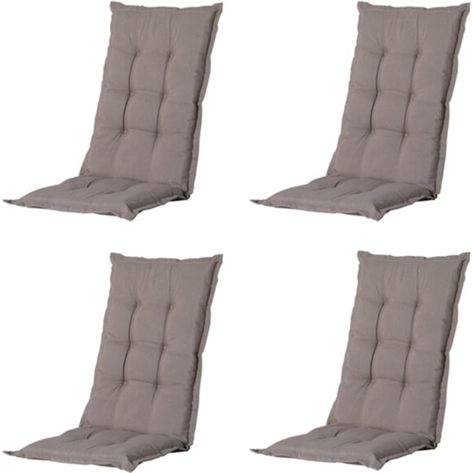 Madison - Tuinstoelkussen Lage Rug Panama jute - Ca. 105x50 cm - Set van 4