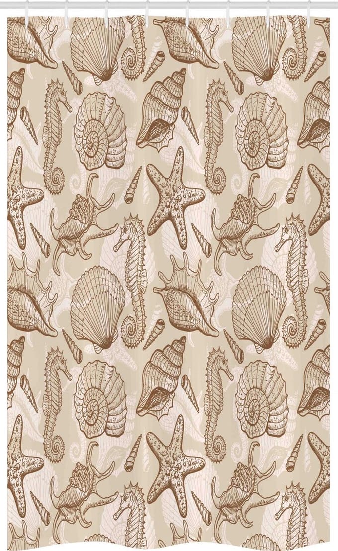 ABAKUHAUS beige douchgordijn – model stall_13526_120x180 – polyester