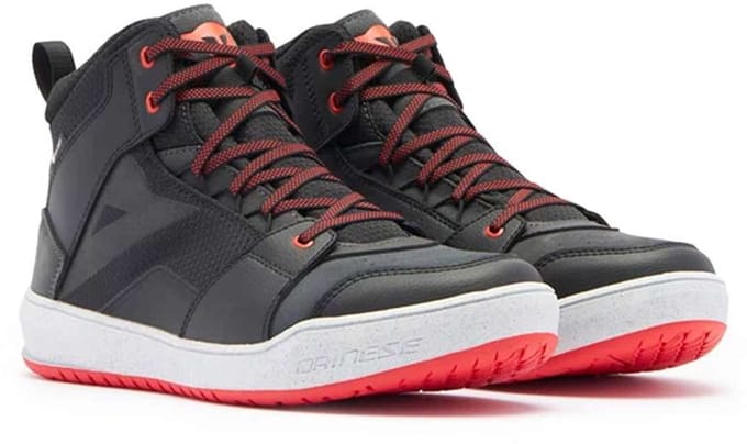 Dainese Suburb D-Wp Schoenen Zwart Wit Rood Lava - Laars