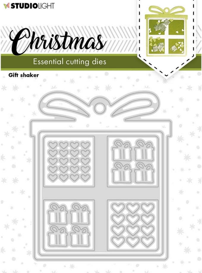 Studio Light Essentials Cutting Dies Christmas Gift shaker