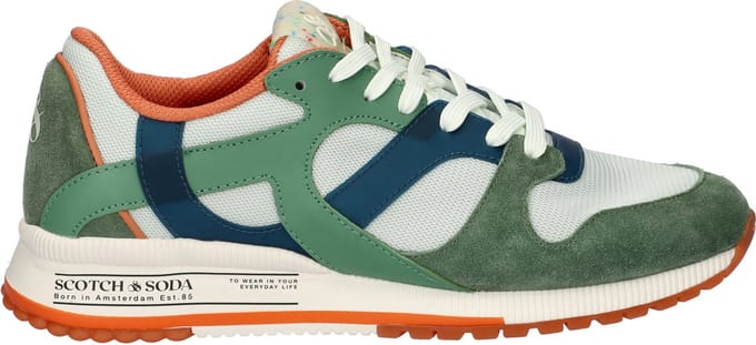 Scotch & Soda Vivex heren sneaker - Groen multi - Maat 44