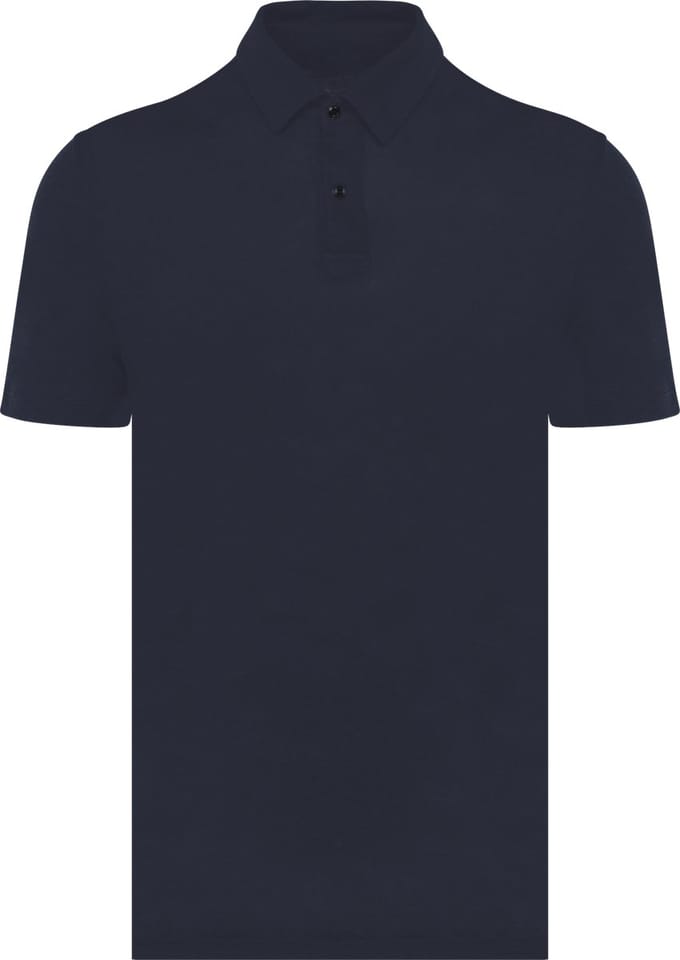 Spasso Linnen herenpolo SP217 - Navy Blue - L