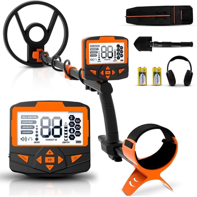 SCH® Metaaldetector voor Kinderen - Metaaldetector - Oranje - 32cm x 8cm x 3cm
