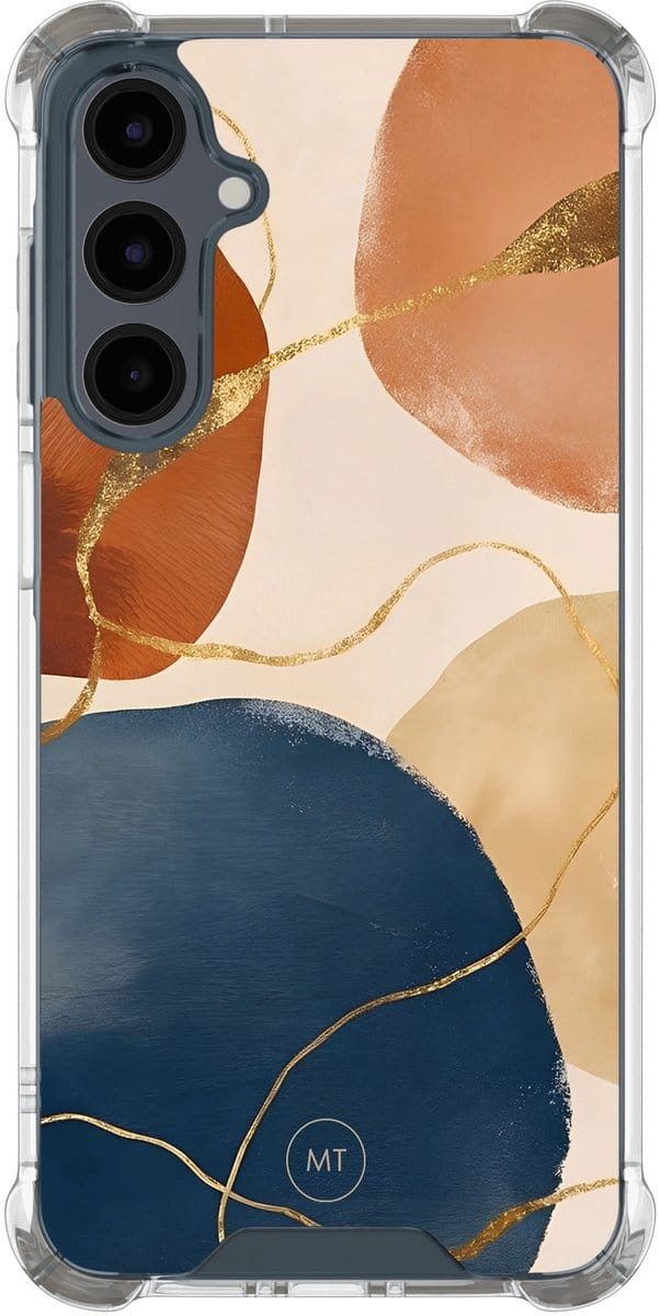 Hoesje (shockproof) geschikt voor Samsung Galaxy A16 - Abstract harmony - Extra sterke case - TPU/polycarbonaat - Print - Multi, Transparant