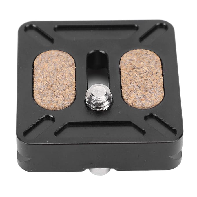 Plaque de dégagement rapide pour caméra avec vis 1/4 pouce Alliage d'aluminium Prise sécurisée pour DSLR Hybride Action beige