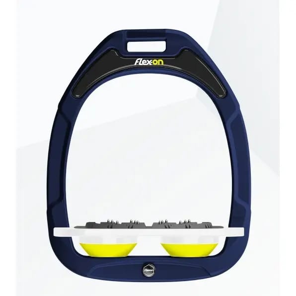 Platte Ultra Grip Marine/Wit/Geel Stirrupen Flex-On Green Composite