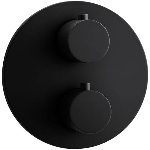 Herzbach DEEP BLACK concealed thermostat round for 3 consumers 11.503055.1.01