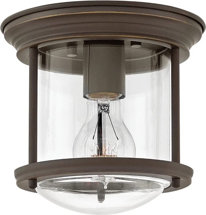 Hinkley LED Plafond Badkamerlamp Hadrian | 1X E27 Max 60W | IP44 | Dimbaar | Oil Rubbed Bronze