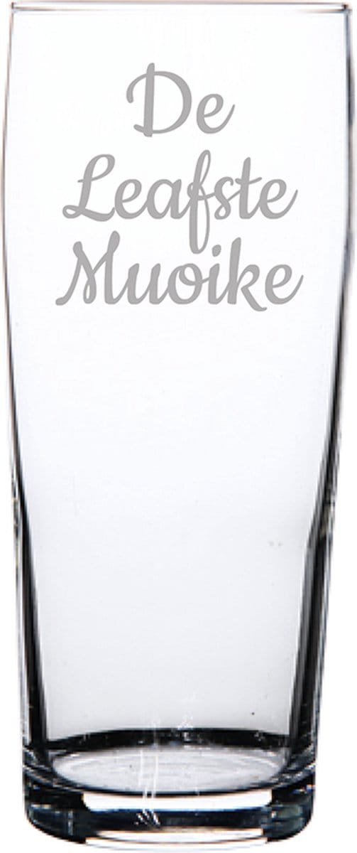 Gegraveerde bierfluitje 19cl De Leafste Muoike
