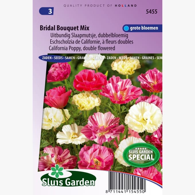 Sluis Garden - Slaapmutsje Bridal Bouquet mix, dubbelbloemig