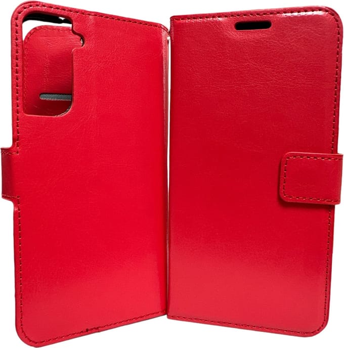 Portemonnee Book Case Hoesje Geschikt voor: Samsung Galaxy S21 Plus - rood