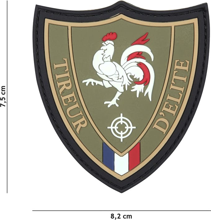 101 Inc Embleem 3D Pvc Tireur D'Elite Groen  11128