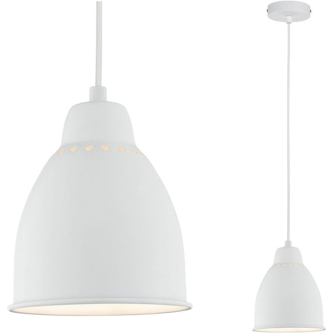 Neordic Hanglamp Hilla E27 max. 40W Wit dimbaar Metaal