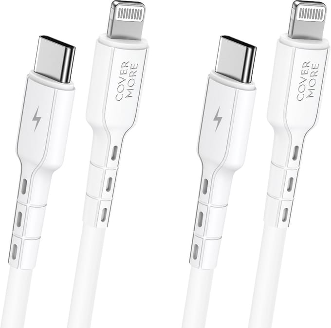 2x usb C naar geschikt voor Lightning kabel - Power delivery - Snelladen - 1m - Wit