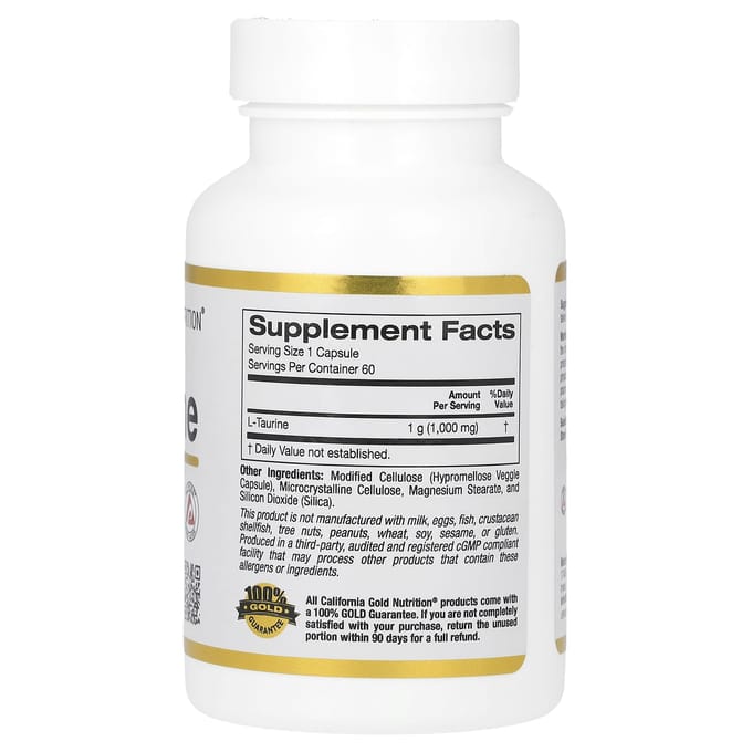 L-Taurine, Ajipure, 1.000Mg, 60 Vegetarische Capsules