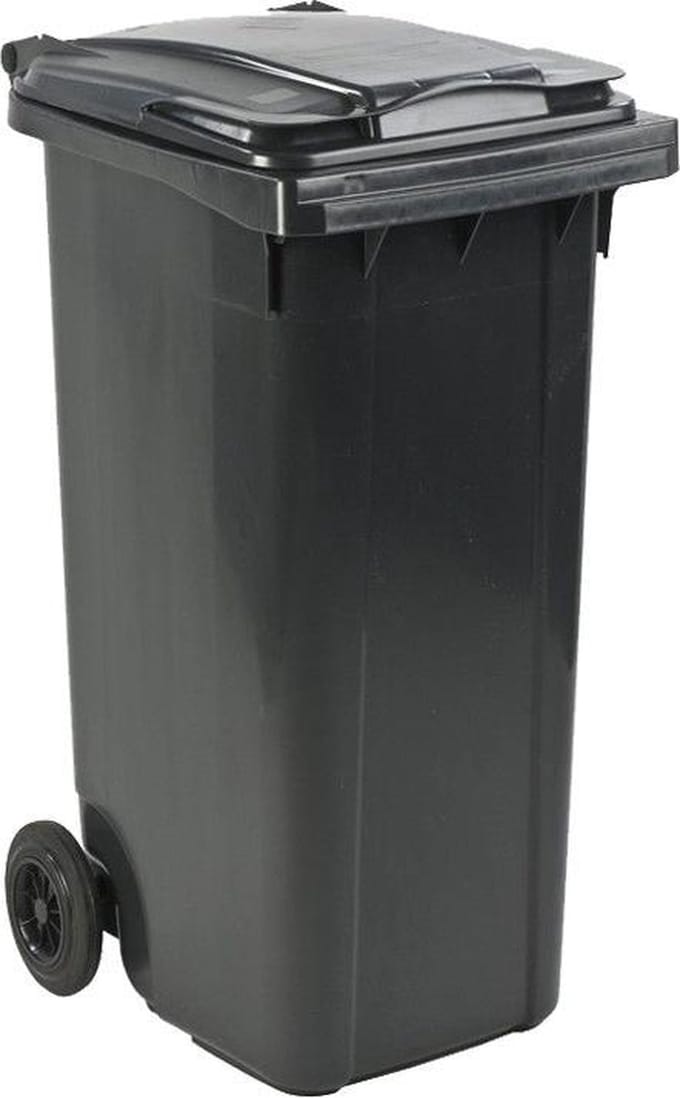 Afvalcontainer 140 liter grijs