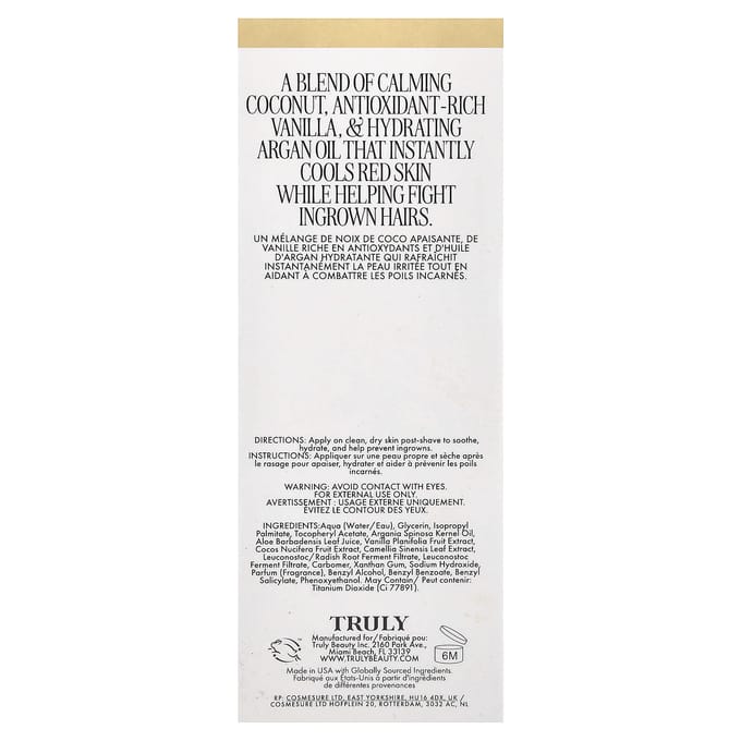 Véritable Beauté, Sérum Après-rasage Coco Nuage, 90ml (3,1 fl oz)
