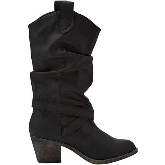 Rocket Dog Vrouwen/dames Sidestep Mid-Calf Western Boot (Zwart)