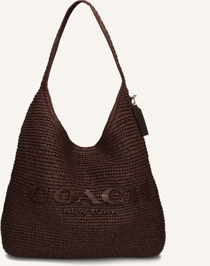 Coach Straw Brooklyn Shoulder Bag 39 Schoudertassen Dames - Bruin - Maat ONESIZE