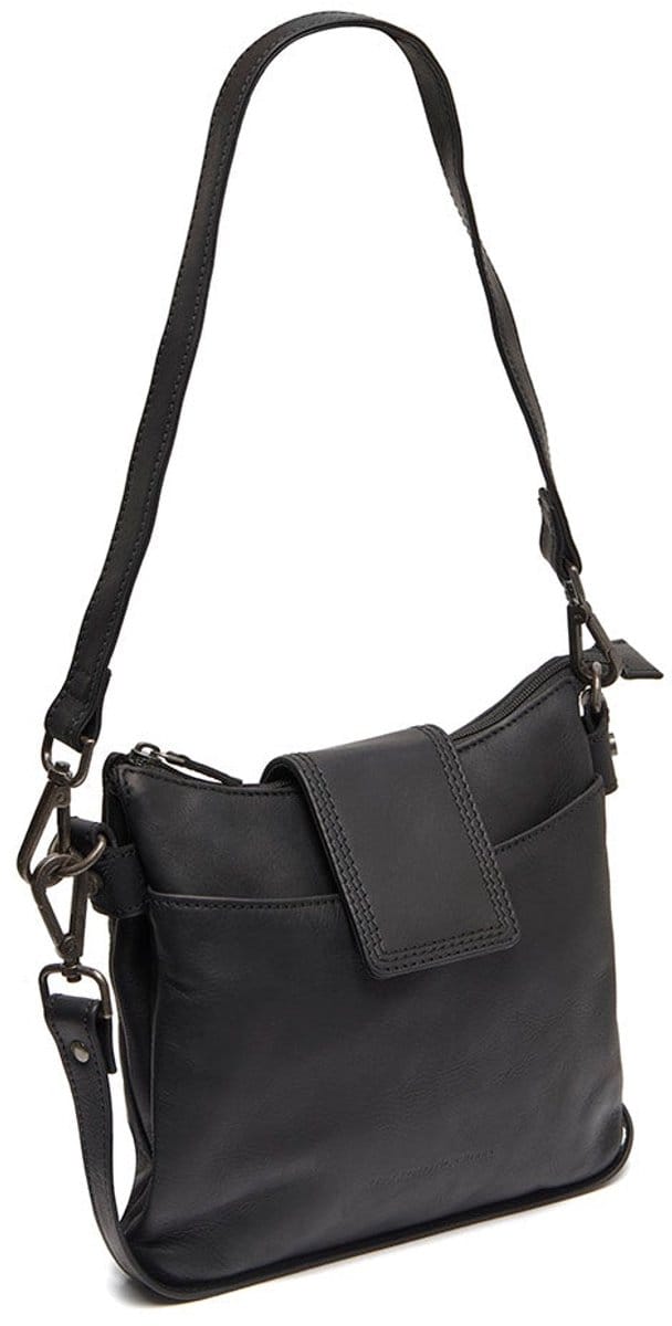 Chesterfield Calora Waxed Pull Up Schoudertas - Zwart