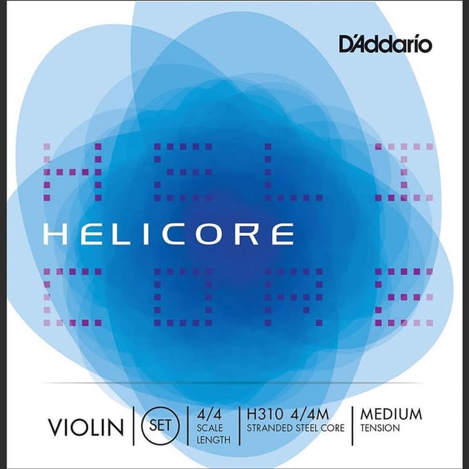 D'Addario H310-44M violin string set 4/4, medium, with tin-plated high-carbon plain steel E-1 string