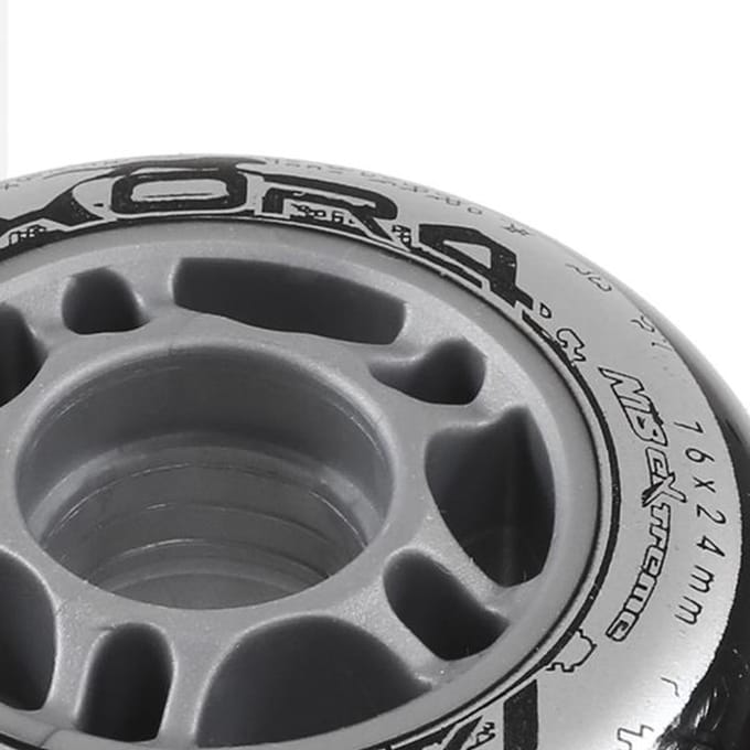 Nils Extreme PU Serie - Zwarte Skatingwielen - 76mm - 82A - Set van 4